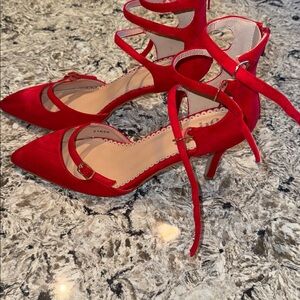 Red Strappy Heels